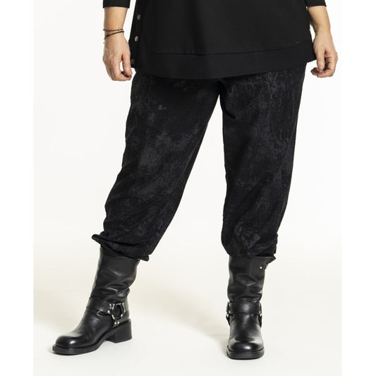 Gozzip Woman GHanane Pants Pants Black with grey print