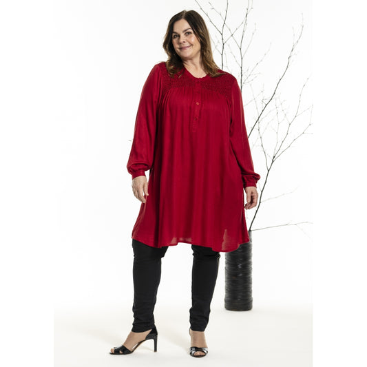 Gozzip Woman GHela Tunic Tunic Scarlet