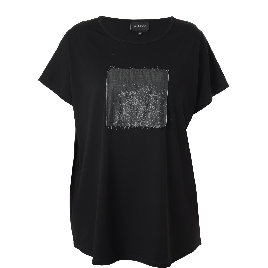 Gozzip Woman GHensia T-Shirt w print T-Shirt Black