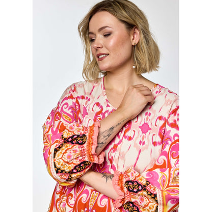 Gozzip Woman GIben Blouse Blouse Pink Print