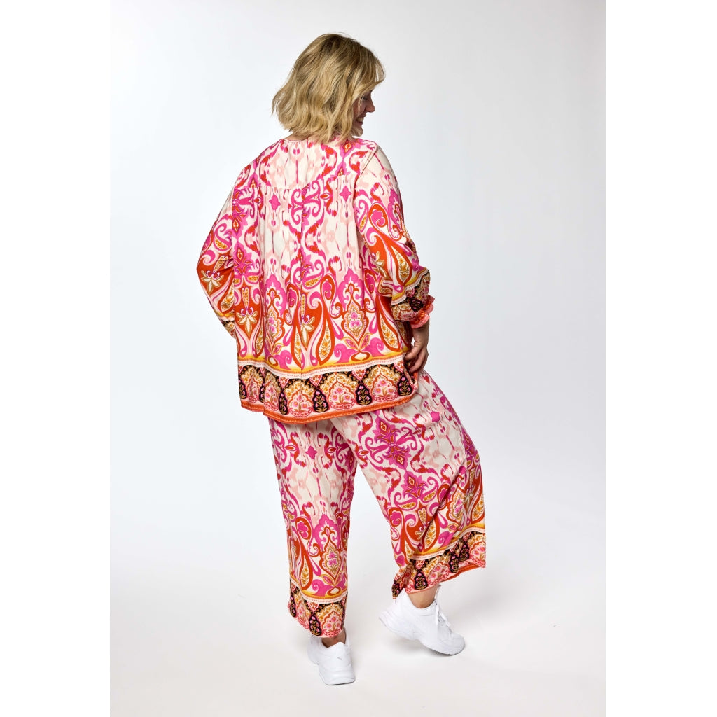 Gozzip Woman GIben Blouse Blouse Pink Print