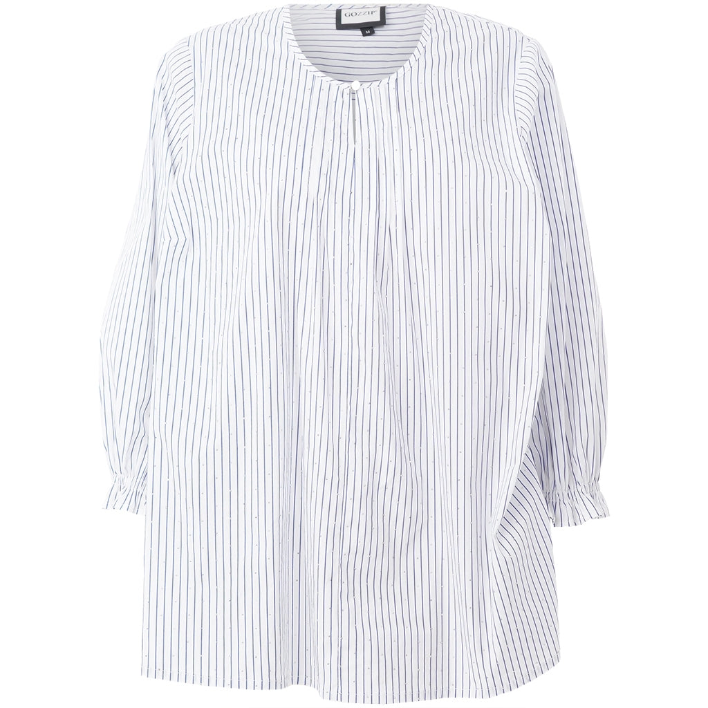 Gozzip Woman GIben Blouse Blouse White blue stripe