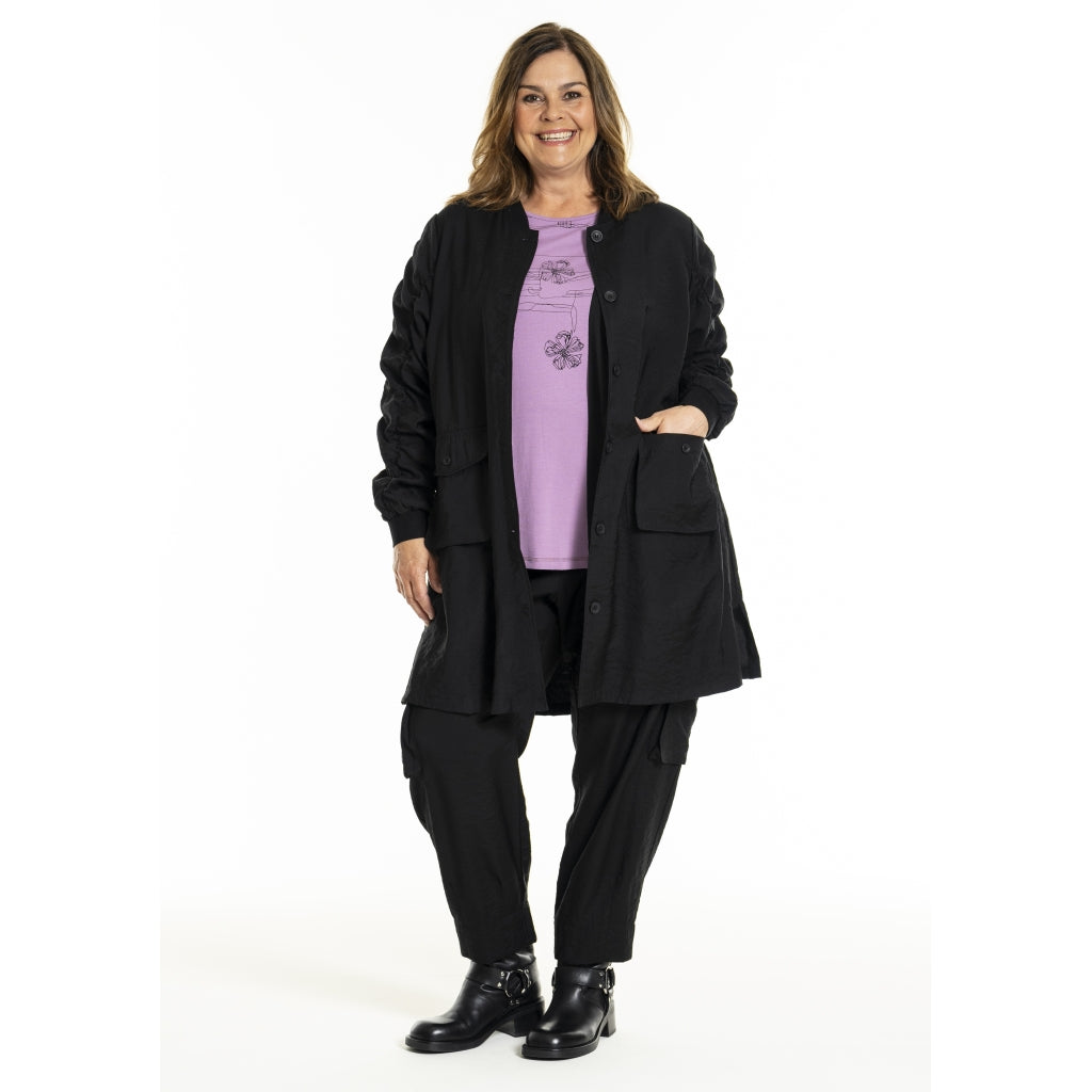 Gozzip Woman GIdina Cardigan Tunic Cardigan Tunic Black