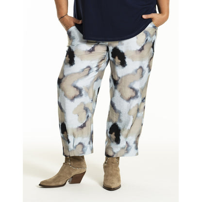 Gozzip Woman GIla Pants Pants Blue watercolor