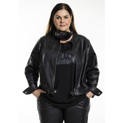 Gozzip Woman GIndira Biker Jacket Jacket Black