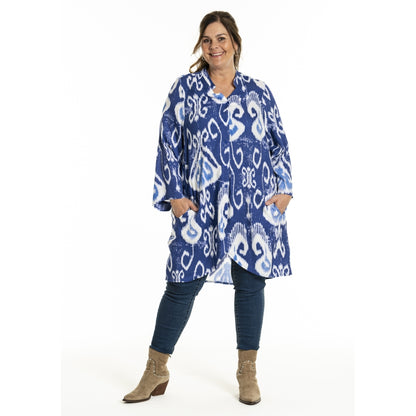 Gozzip Woman GIngun Tunic Tunic Blue print