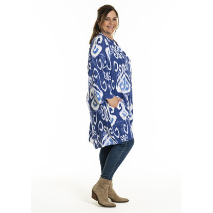 Gozzip Woman GIngun Tunic Tunic Blue print