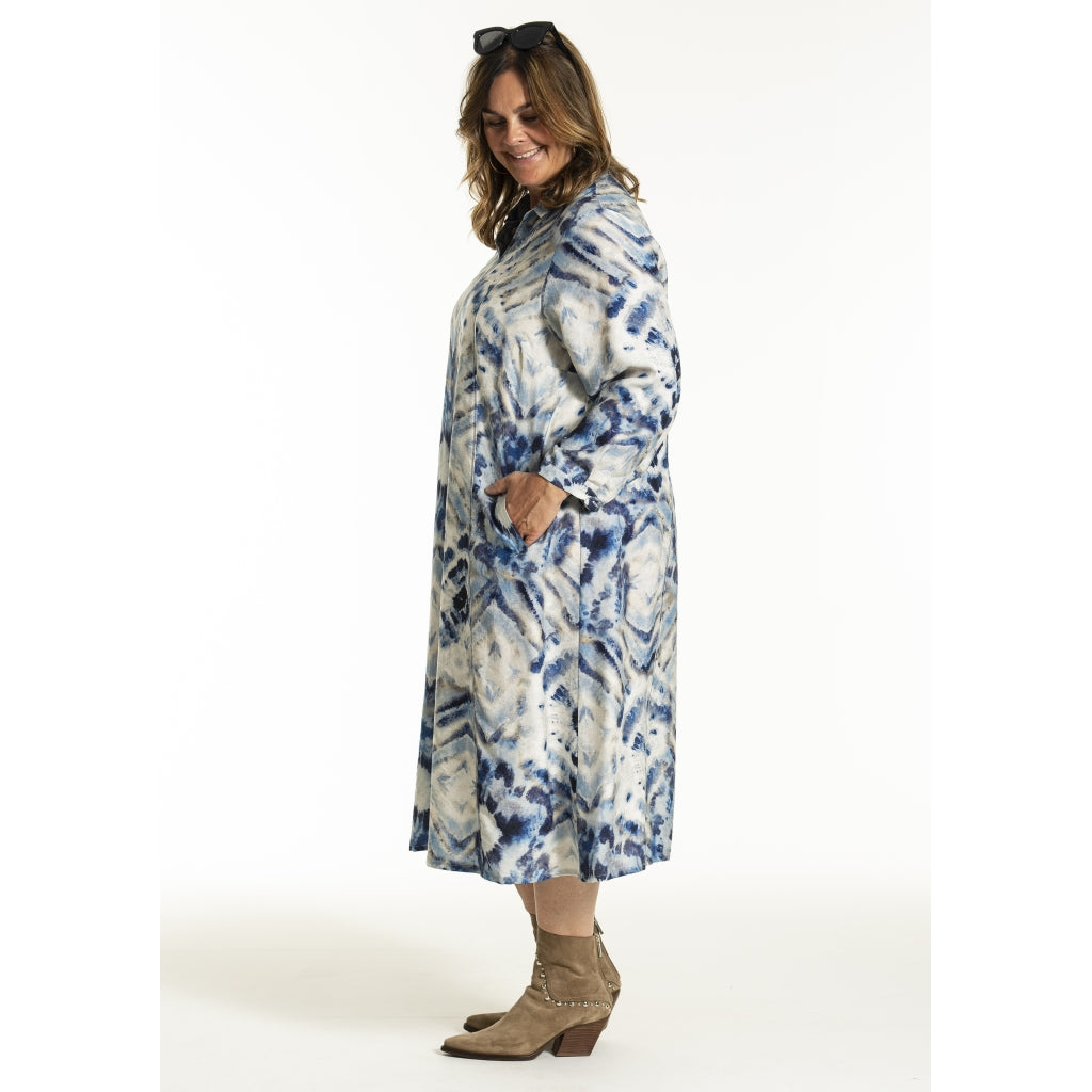 Gozzip Woman GJanelle Dress Dress Blue print