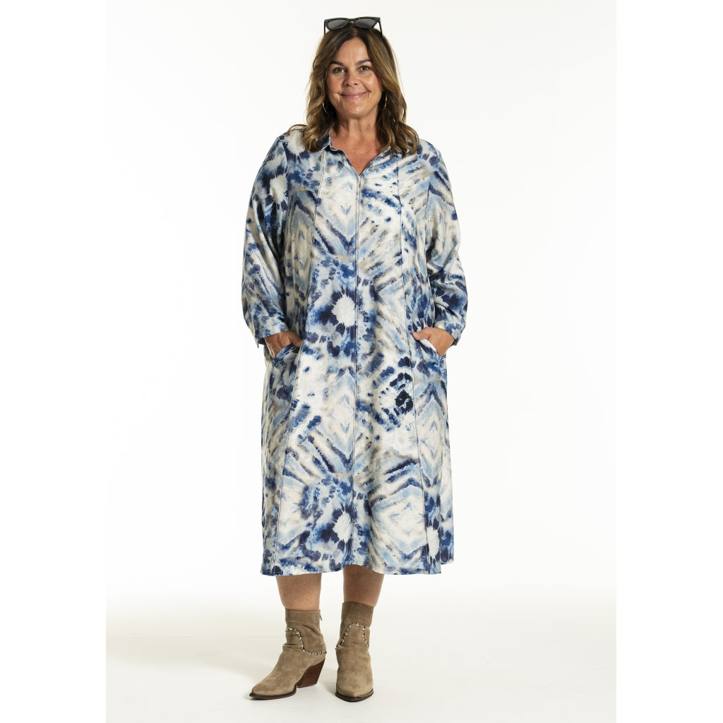 Gozzip Woman GJanelle Dress Dress Blue print