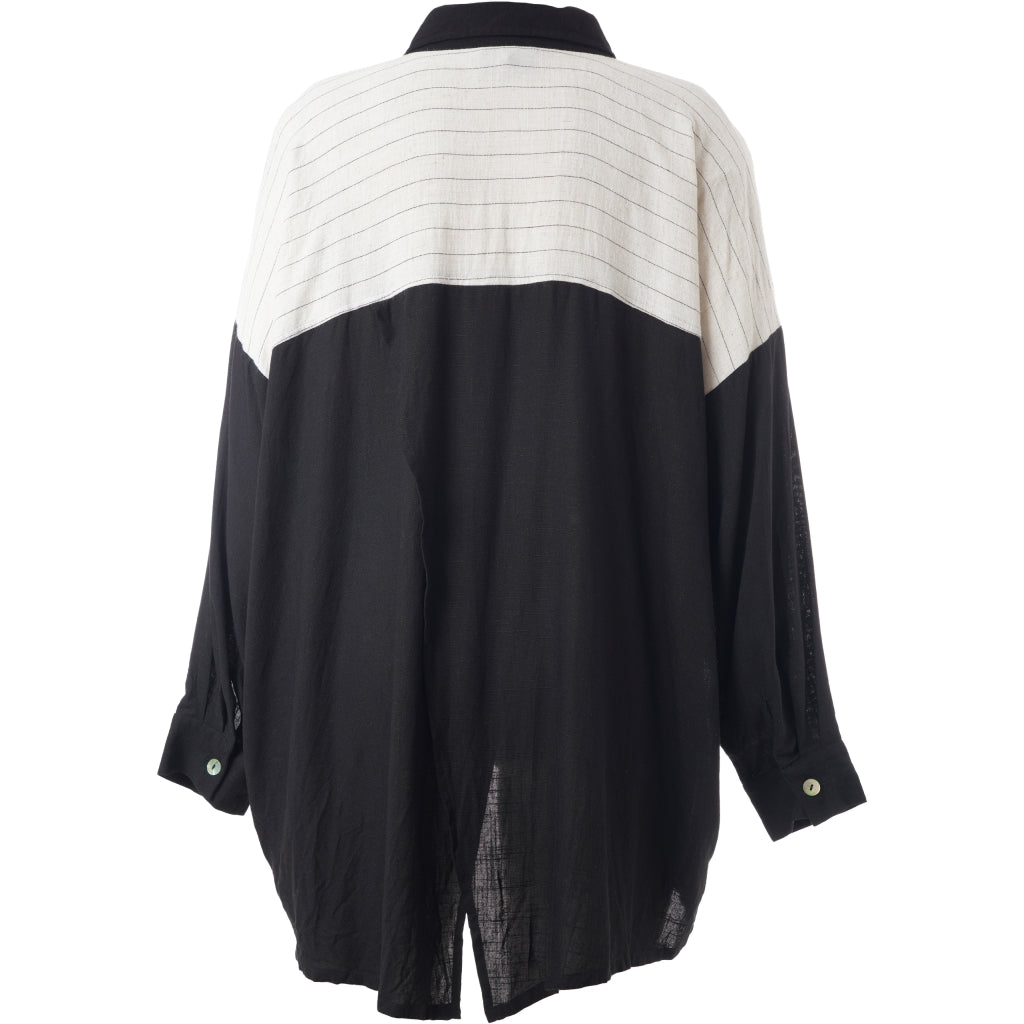 Gozzip Woman GJanet Shirt mix Shirt Linen stripe mix