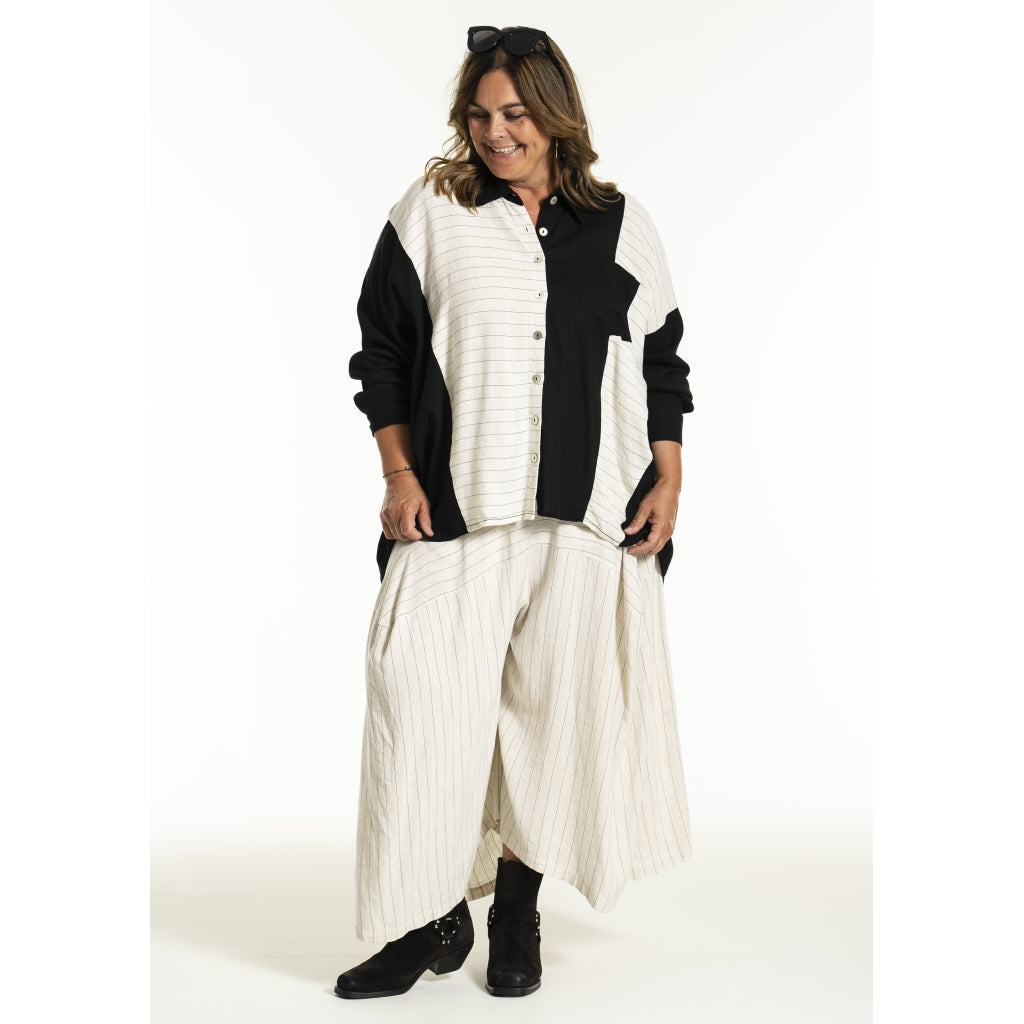 Gozzip Woman GJani Pants Pants Linen stripe