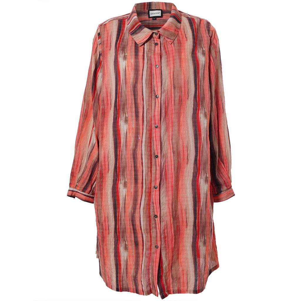 Gozzip Woman GJannit Shirt Shirt Red Striped