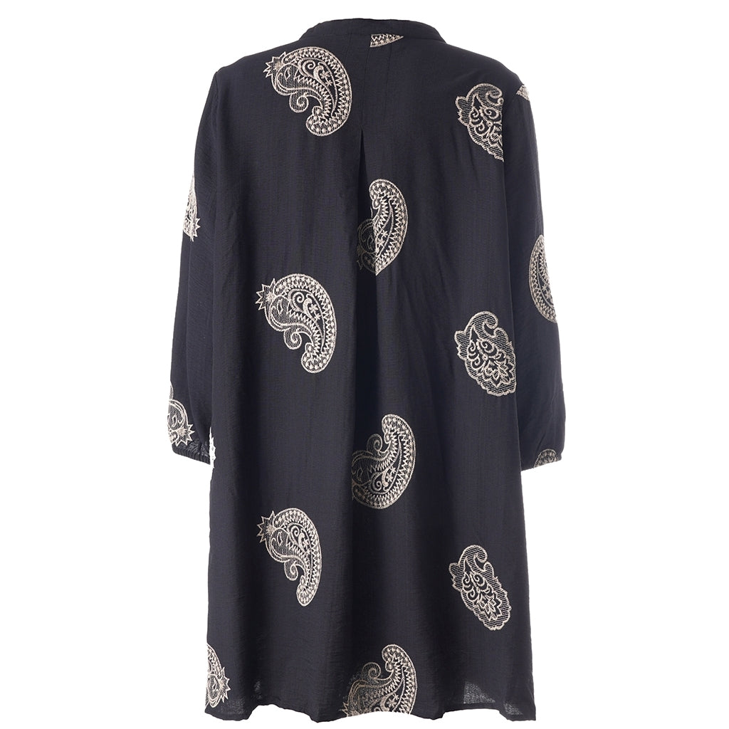 Gozzip Woman GJeana Tunic Tunic Black with sand embroidery