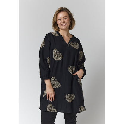Gozzip Woman GJeana Tunic Tunic Black with sand embroidery