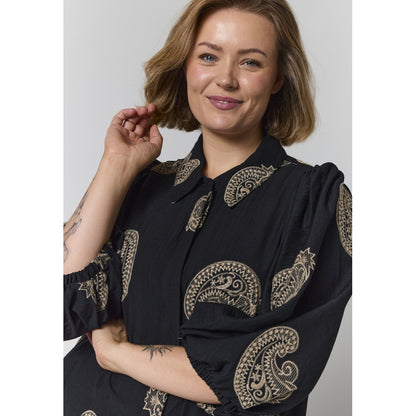 Gozzip Woman GJeana Tunic Tunic Black with sand embroidery