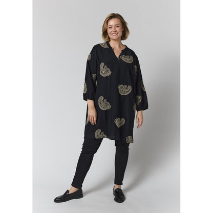 Gozzip Woman GJeana Tunic Tunic Black with sand embroidery