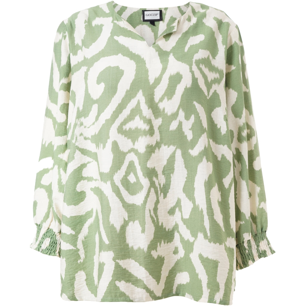 Gozzip Woman GJilian Blouse Blouse Green Print