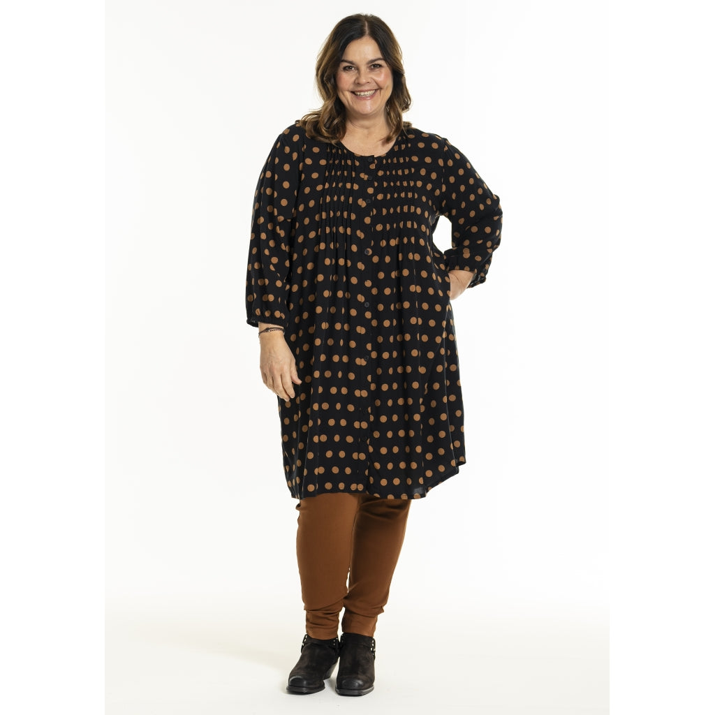 Gozzip Woman GJohanne Shirt Tunic Shirt Tunic Black with dots