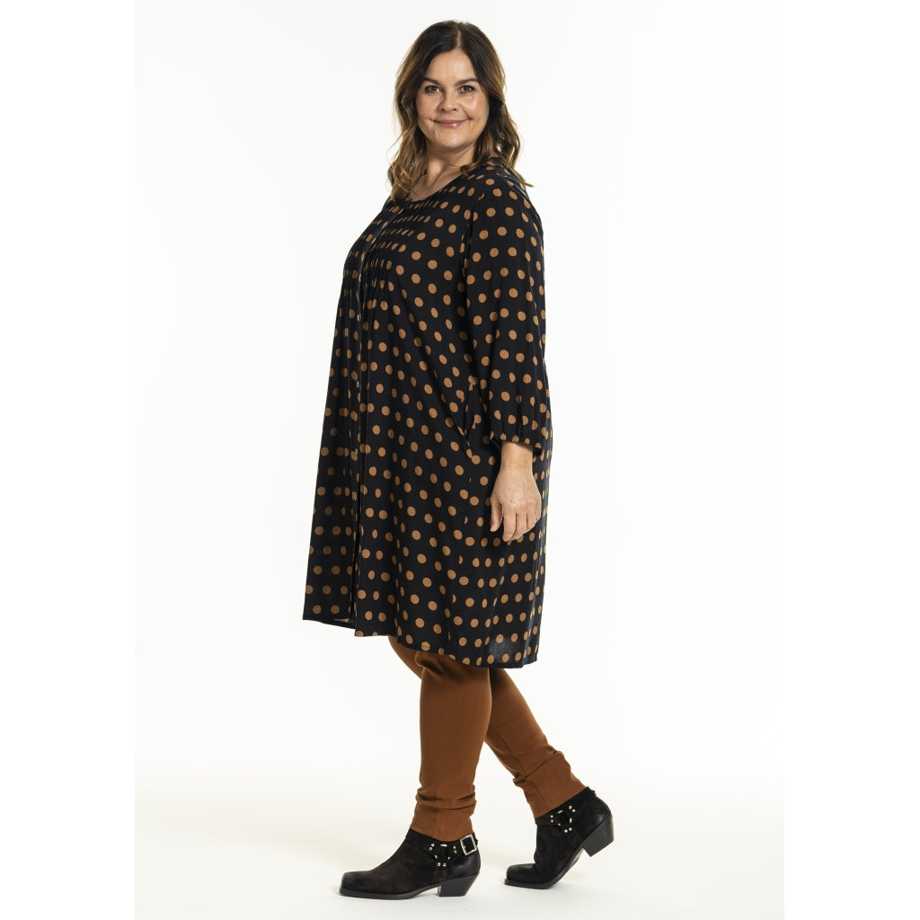 Gozzip Woman GJohanne Shirt Tunic Shirt Tunic Black with dots