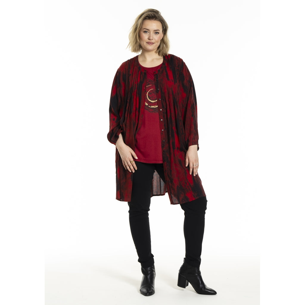 Gozzip Woman GJohanne Shirt Tunic Shirt Tunic Scarlet print