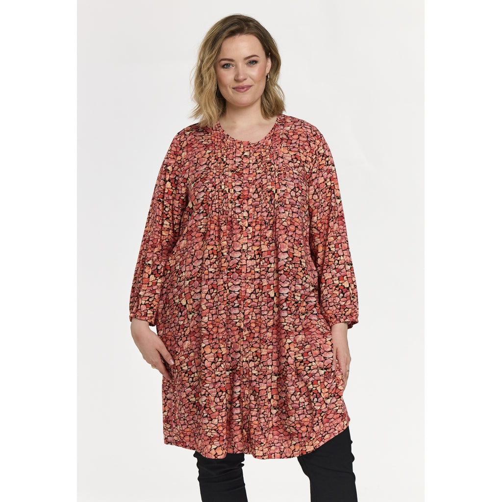 Gozzip Woman GJohanne Shirt Tunic Shirt Tunic Red mosaique