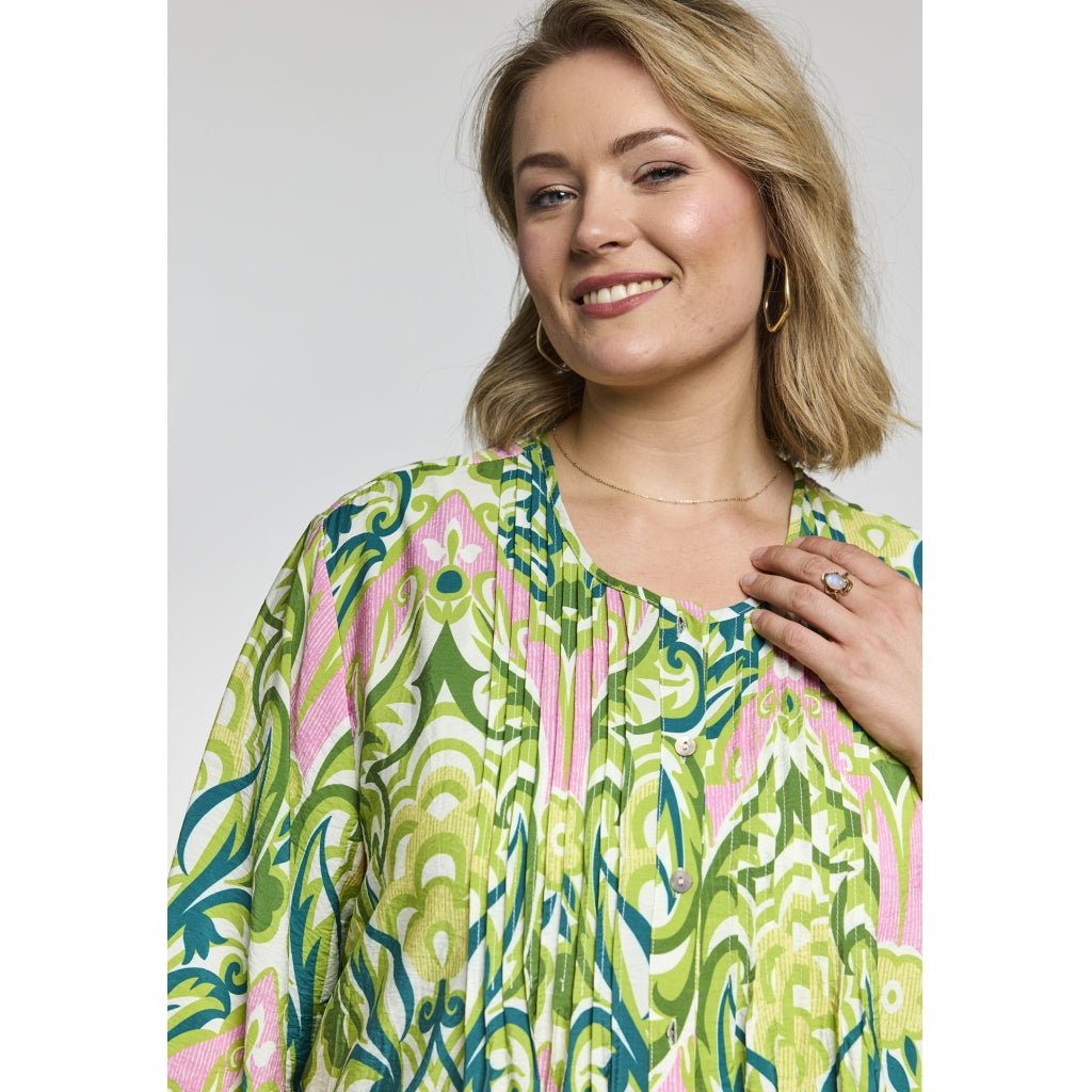 Gozzip Woman GJohanne Shirt Tunic Shirt Tunic Green pink mix