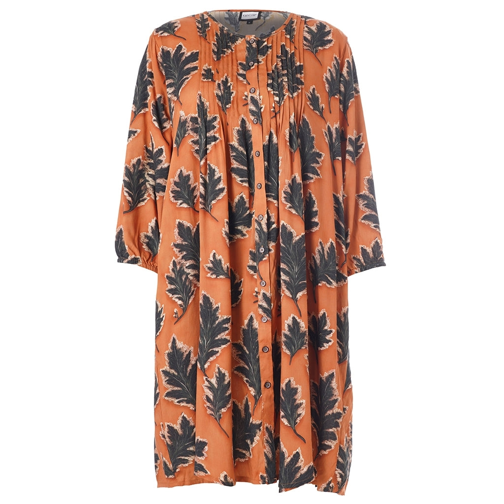Gozzip Woman GJohanne Shirt Tunic Shirt Tunic Fall orange with black leave