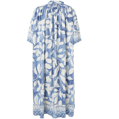 Gozzip Woman GJoy Dress Dress Blue/Off-white board fabric
