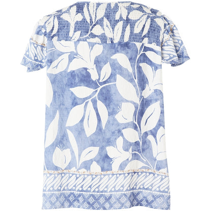 Gozzip Woman GJuliana Blouse Blouse Blue/Off-white board fabric