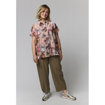 Gozzip Woman GKaisa Blouse Blouse Dusty rose with large flowers
