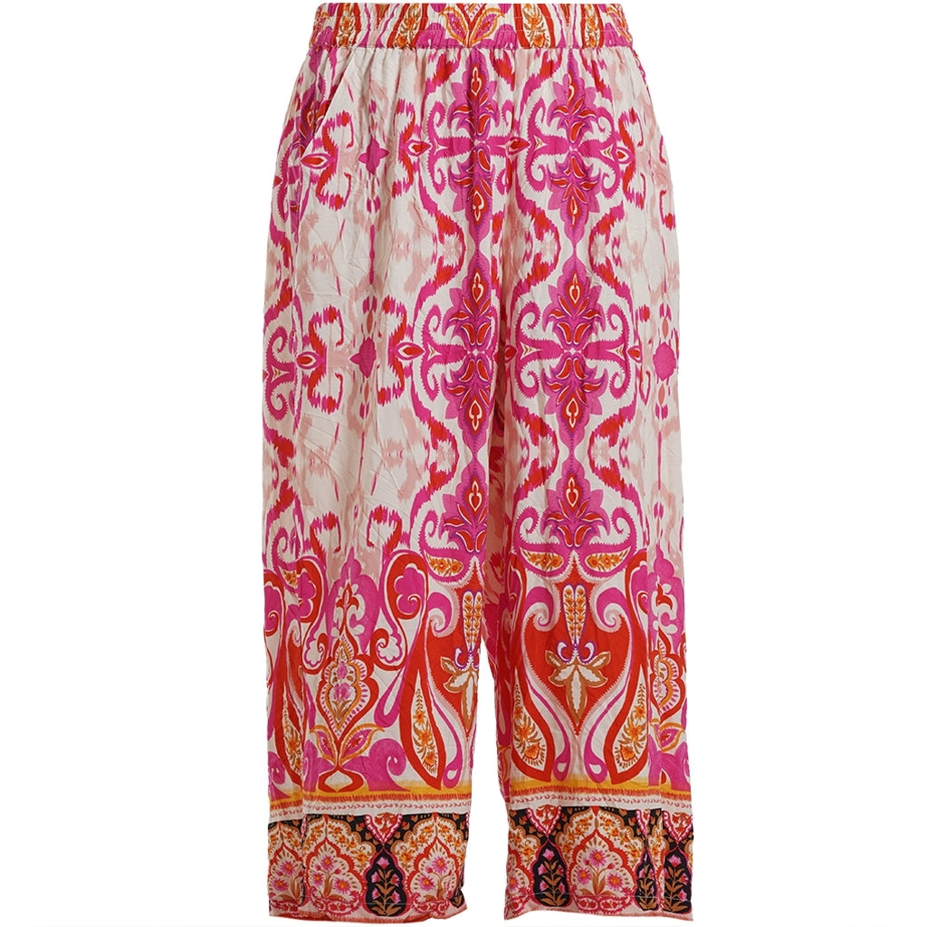 Gozzip Woman GKarina Loose 3/4 pants 3/4 Loose Pant Pink Print