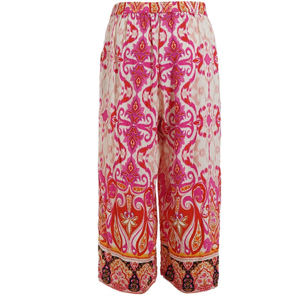 Gozzip Woman GKarina Loose 3/4 pants 3/4 Loose Pant Pink Print