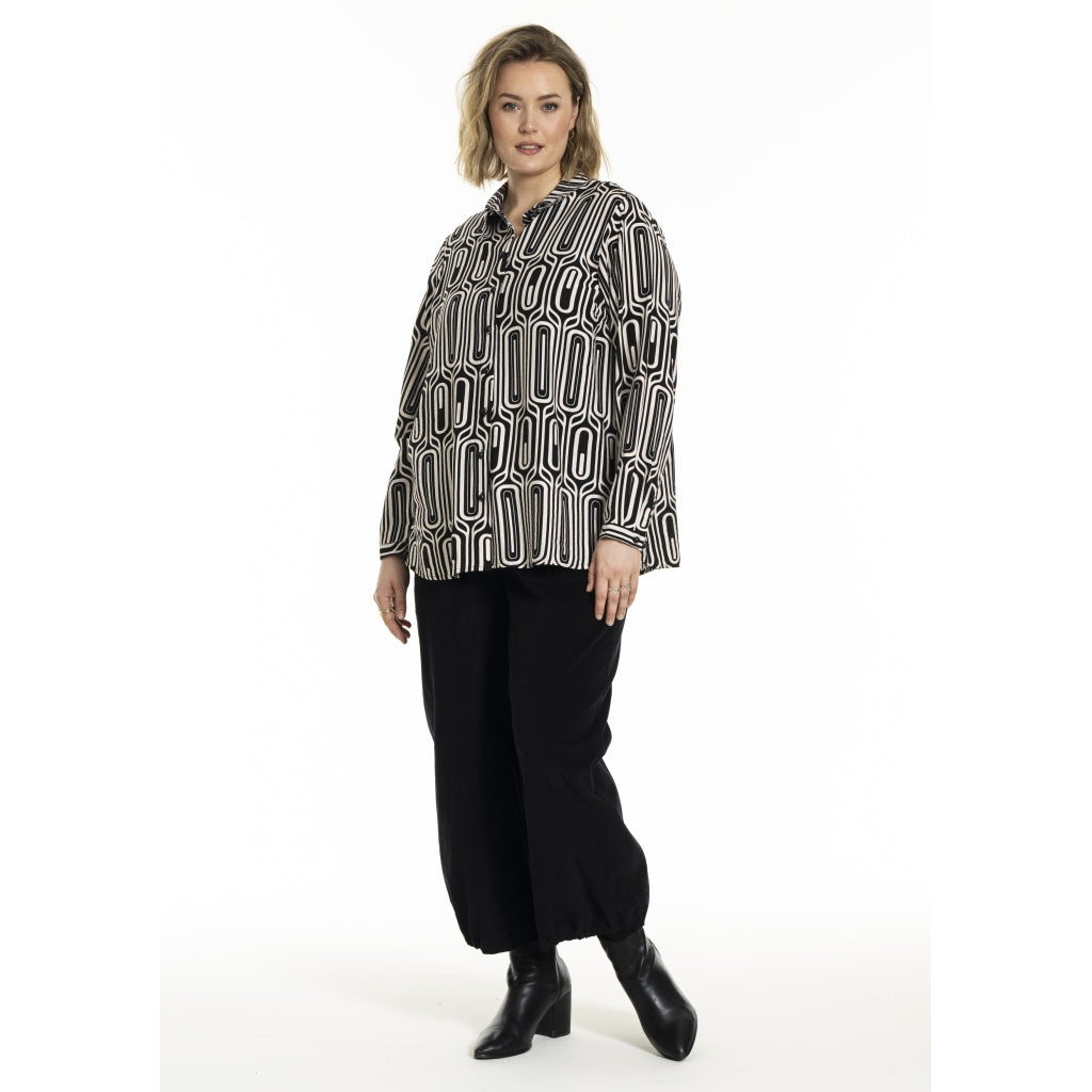 Gozzip Woman GKarina Shirt Shirt Black/Offwhite