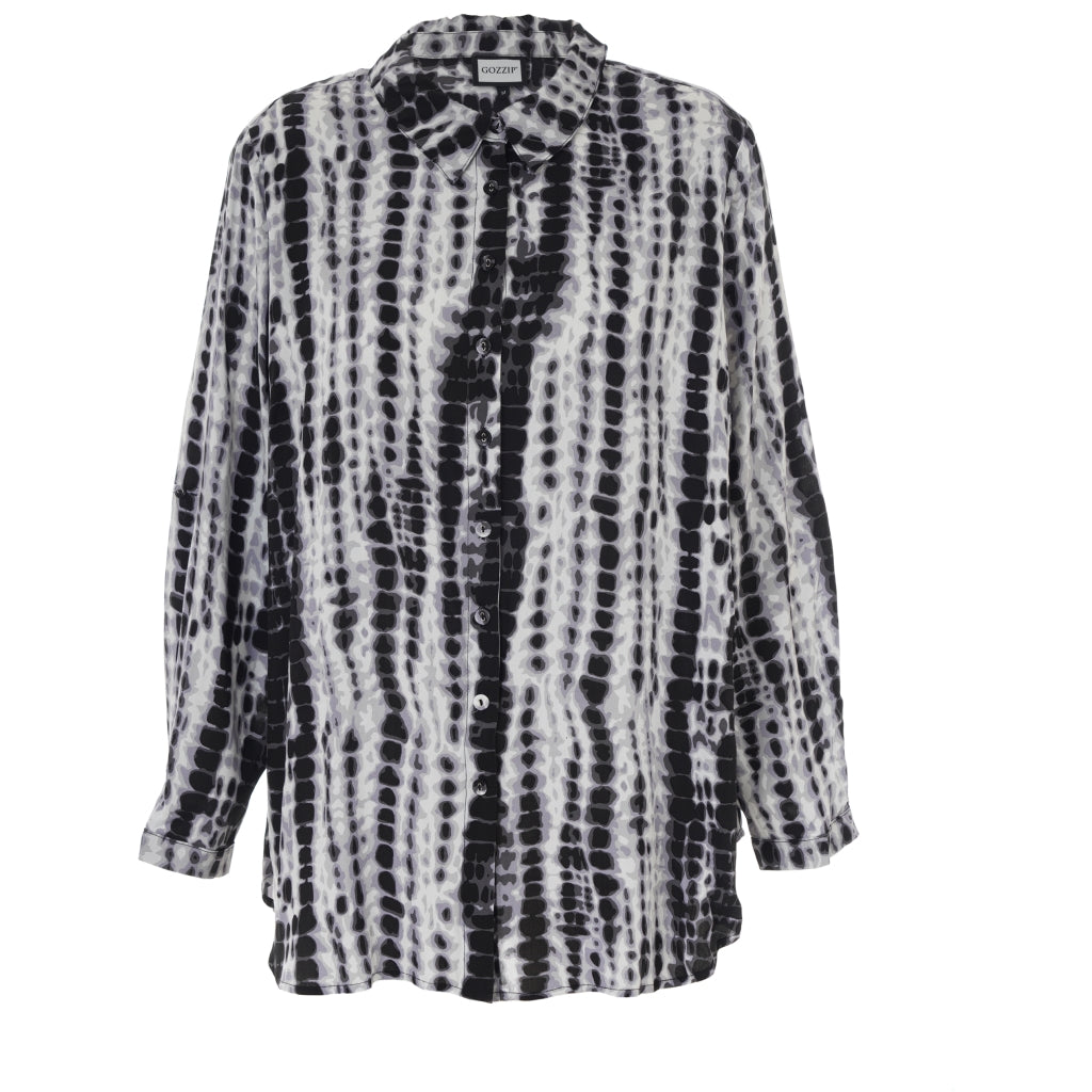 Gozzip Woman GKarina Shirt Blouse Shirt Blouse Black/Grey/White