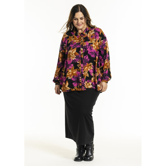 Gozzip Woman GKarina Shirt with long sleeves Shirt Black/Cherry