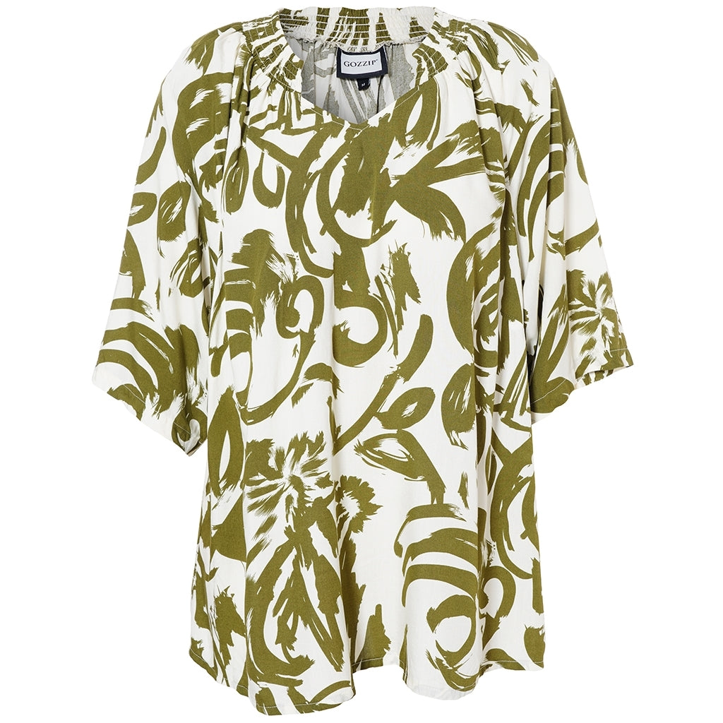 Gozzip Woman GKarna Blouse Blouse Offwhite-olive