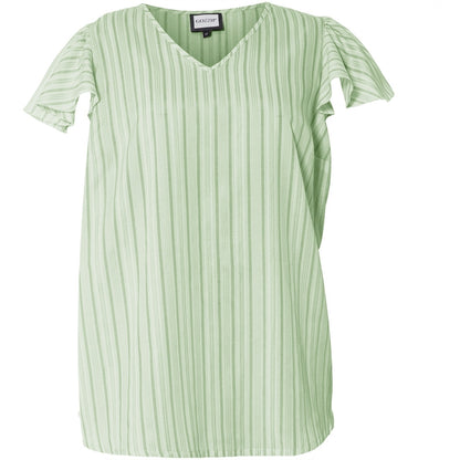 Gozzip Woman GKetti Top Top white with green stripe