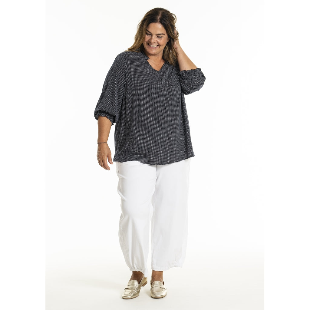 Gozzip Woman GKetty Blouse Blouse Navy w dots