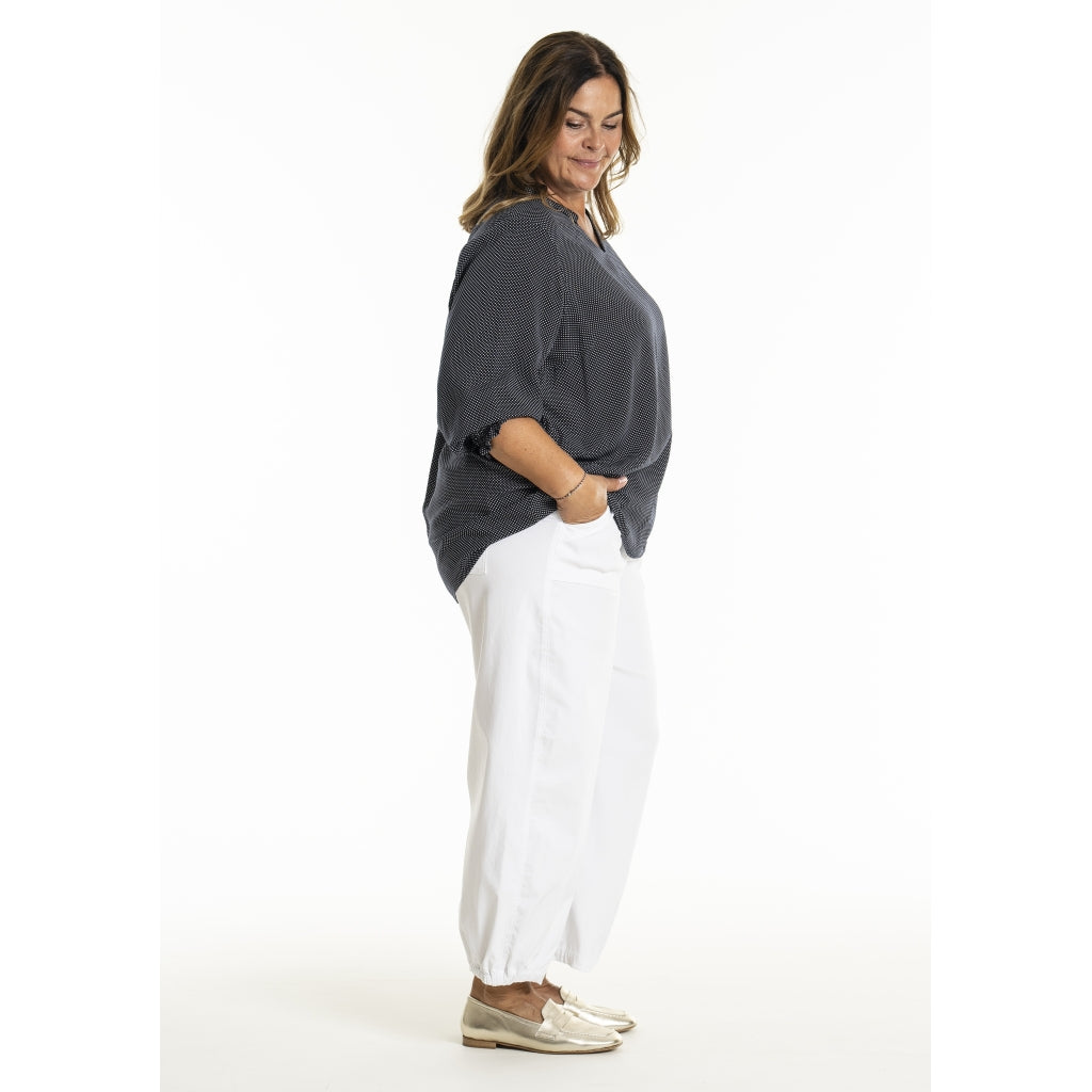 Gozzip Woman GKetty Blouse Blouse Navy w dots