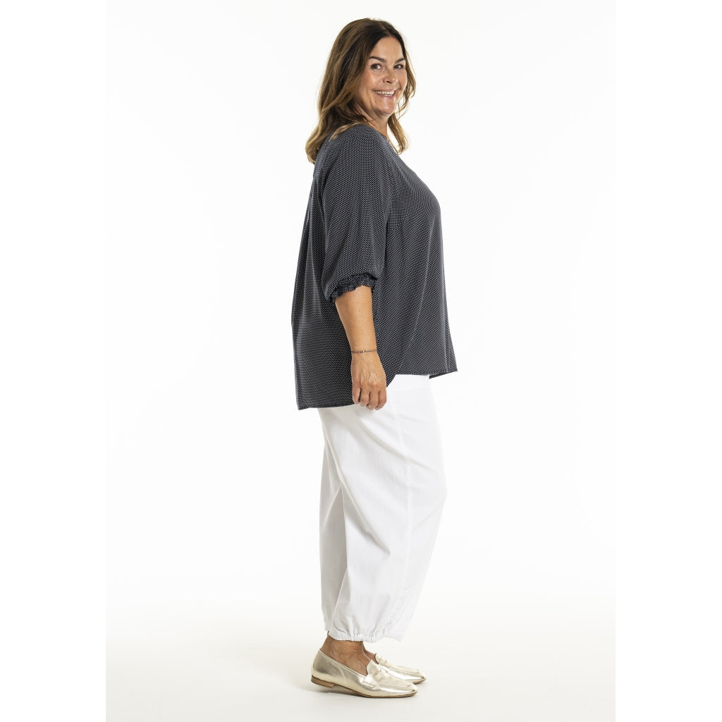Gozzip Woman GKetty Blouse Blouse Navy w dots
