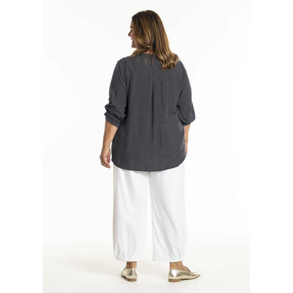 Gozzip Woman GKetty Blouse Blouse Navy w dots