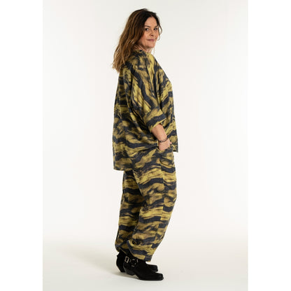 Gozzip Woman GKleo Oversized Blouse Oversize Blouse Golden olive