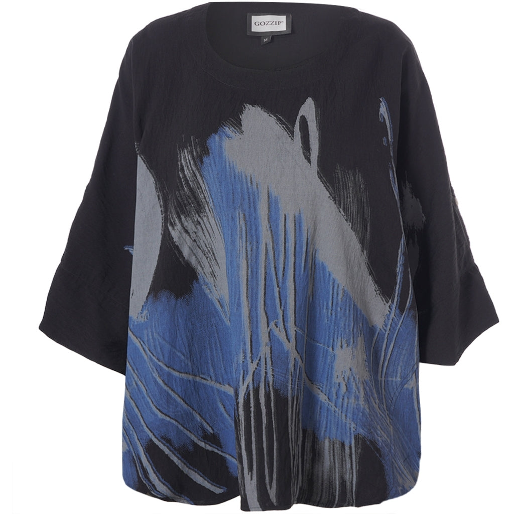 Gozzip Woman GKleo Oversized Blouse Oversize Blouse Black