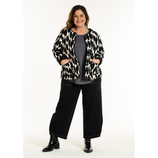 Gozzip Woman GLeah Jacket Jacket Black/White Print