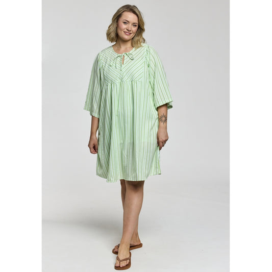 Gozzip Woman GLexi Short Dress Short dress white with green stripe