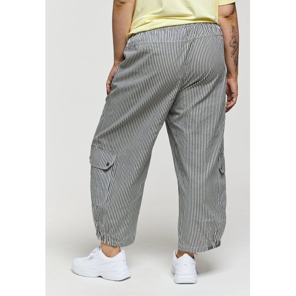 Gozzip Woman GLilli cargo pants Pants Blue/White stripe