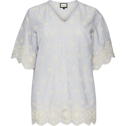 Gozzip Woman GLillian Blouse Blouse Blue/Off-White Strip
