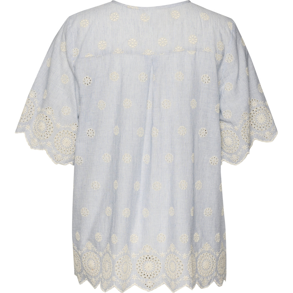 Gozzip Woman GLillian Blouse Blouse Blue/Off-White Strip