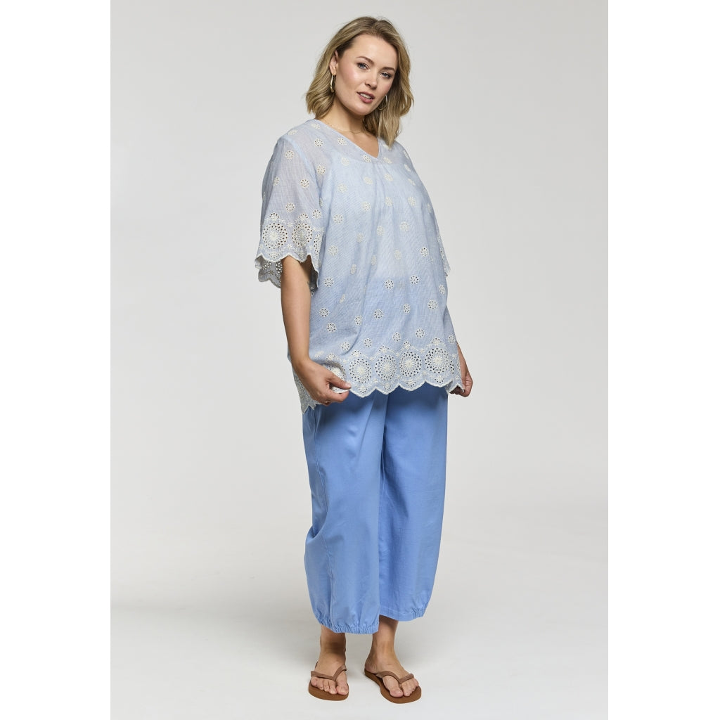 Gozzip Woman GLillian Blouse Blouse Blue/Off-White Strip