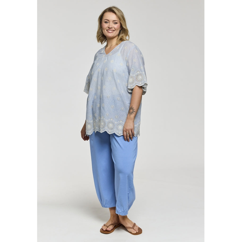 Gozzip Woman GLillian Blouse Blouse Blue/Off-White Strip